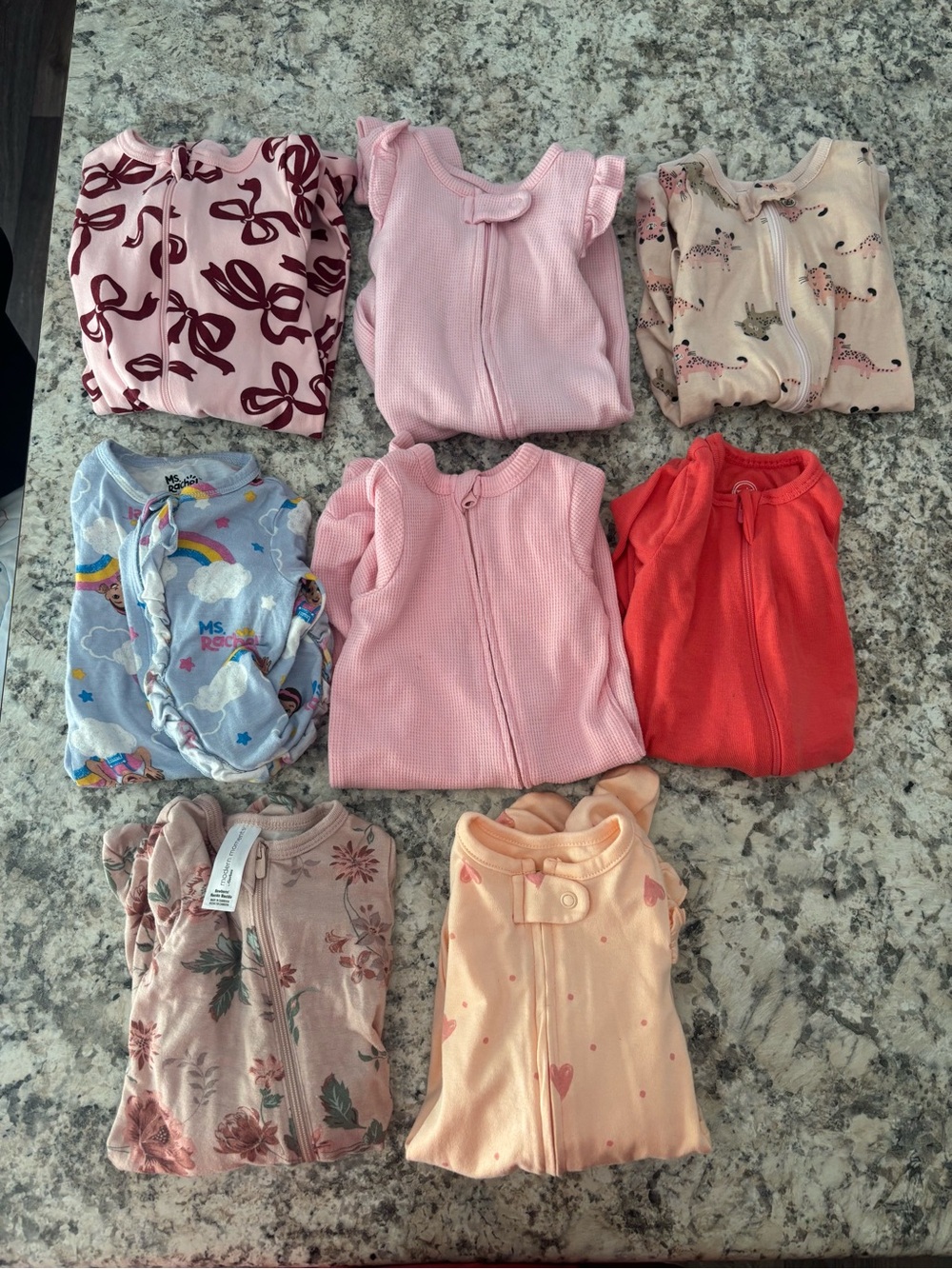 Baby Girls' Soft Zippered Pajamas